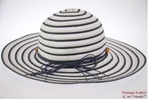Strandhoed wit met blauw 57 [nieuw]