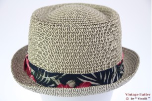 Summer porkpie grey-white with Hawaiian band 59 [new]