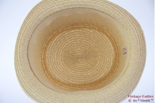Zomer porkpie geel-beige met Hawaiian band 58 [nieuw]