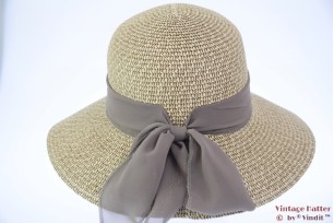 Ladies summer hat greenish with grey shawl 57 [new]