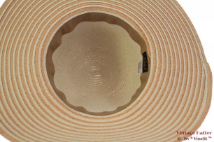 Floppy hat Hawkins orange & beige paper, beige top 57 [new]