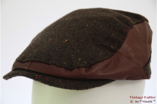 Platte pet Hawkins katoen-leer look bruin 59 [nieuw]