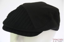 Flatcap Hawkins black with ribbed beak 58 [new]